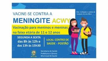 Notícia Vacinação contra a Meningite ACWY