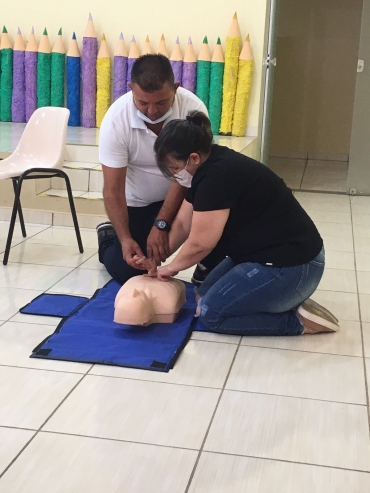 Foto 4: Berçaristas participam de formação para Primeiros Socorros