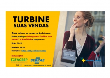 Foto 1: Turbine Suas Vendas será tema de evento gratuito do Sebrae-SP