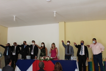Foto 104: Reeleito, Marcelo Pecchio toma posse como Prefeito de Quatá
