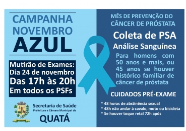 Foto 1: Campanha NOVEMBRO AZUL