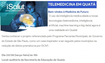 Foto 1: Quatá adota uso da telemedicina e inteligência artificial na Unidade Ambulatorial - Santa Casa