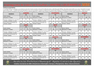 Notícia Acompanhe o calendário