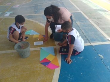 Foto 7: Alunos da Escola Osira participam de atividades coletivas na volta às aulas presenciais