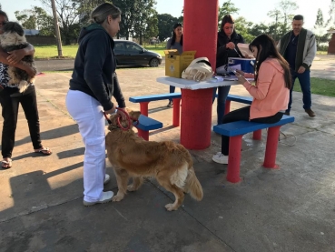 Foto 1: Campanha de vacinação antirrábica é realizada no Jd. Tropical