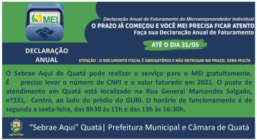 Foto 1: Sebrae Aqui de Quatá orienta MEI sobre declaração anual