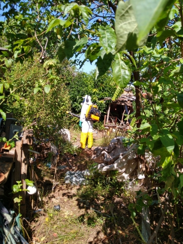 Foto 22: Saúde está realizando nebulização em locais públicos e casas