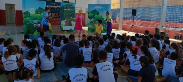 Foto 2: Projeto Turma da Ação - Peça Missão Natureza é apresentada nas Escolas Municipais