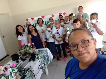 Foto 4: Retomada das atividades com o grupo de Convivência do Idoso