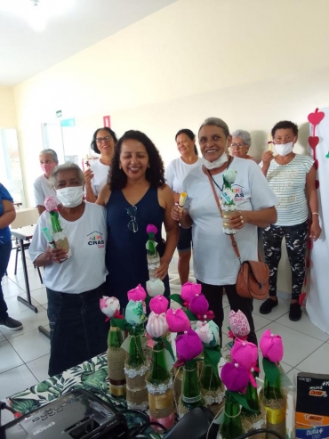 Foto 1: Retomada das atividades com o grupo de Convivência do Idoso