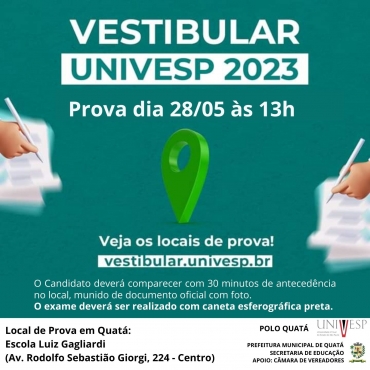 Foto 1: LOCAIS DE PROVA