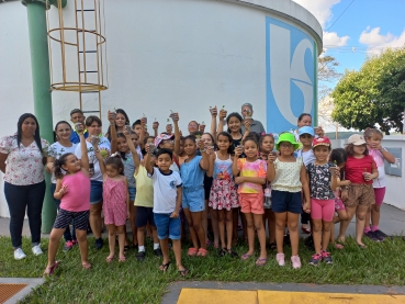 Notícia Dia Mundial da Água: Crianças visitam Poço de Captação de Água e Reservatório da Sabesp 