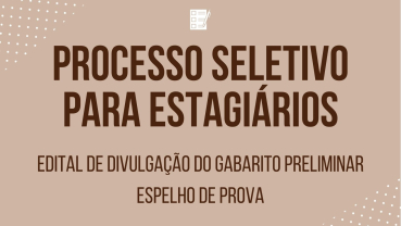 Notícia GABARITO / ESPELHO DE PROVA