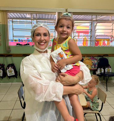 Foto 79: Saúde Bucal vai até as Escolas Municipais e particulares de Quatá