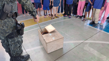 Foto 38: Palestra de conscientização sobre o combate ao tráfico de animais silvestres