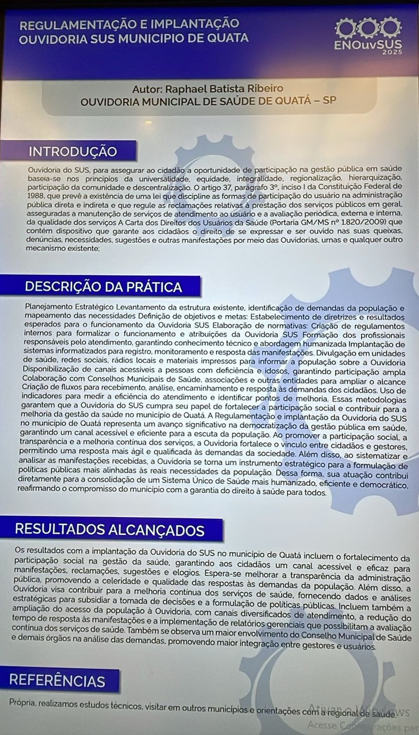 Foto 1: Ouvidorias do SUS realizam encontro no Distrito Federal