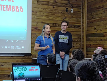 Foto 11: Alunos da Escola Orísia participam de ação educativa no Centro de Educação Ambiental de Paraguaçu Paulista
