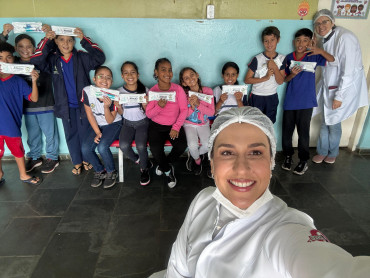 Foto 41: Saúde Bucal vai até as Escolas Municipais e particulares de Quatá