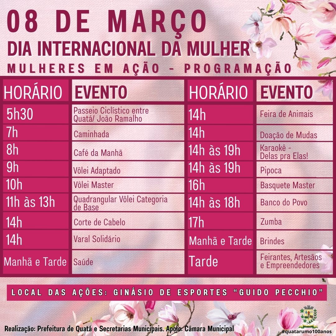 Foto 1: Mulher: participe desse dia especial!