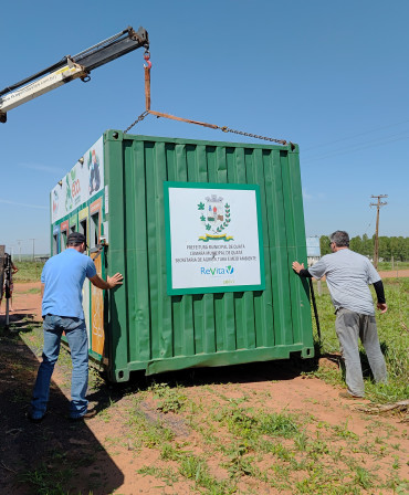 Foto 1: Implantação de caçamba e Ecoponto na Zona Rural