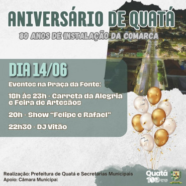 Foto 5: 13 DE JUNHO - ANIVERSÁRIO DE QUATÁ