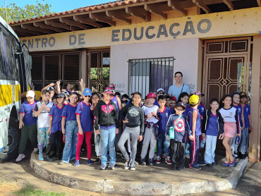 Foto 5: Alunos da Escola Orísia participam de ação educativa no Centro de Educação Ambiental de Paraguaçu Paulista