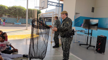 Foto 21: Palestra de conscientização sobre o combate ao tráfico de animais silvestres