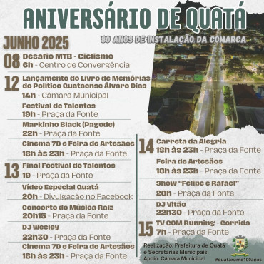 Foto 3: 13 DE JUNHO - ANIVERSÁRIO DE QUATÁ