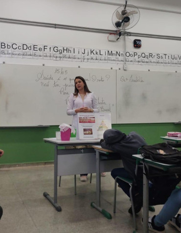 Foto 13: Saúde Bucal vai até as Escolas Municipais e particulares de Quatá