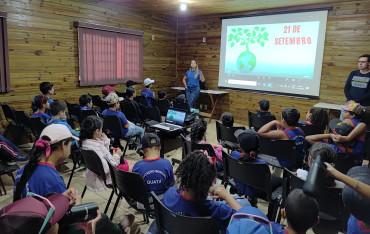 Foto 10: Alunos da Escola Orísia participam de ação educativa no Centro de Educação Ambiental de Paraguaçu Paulista