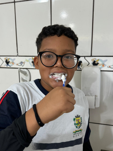 Foto 68: Saúde Bucal vai até as Escolas Municipais e particulares de Quatá