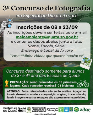 Foto 1: 3º Concurso de Fotografia - em Especial ao Dia da Árvore 