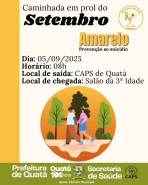 Foto 1: Setembro Amarelo - Prevenção ao Suicídio