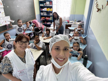 Foto 51: Saúde Bucal vai até as Escolas Municipais e particulares de Quatá