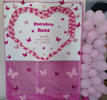 Foto 1: Saúde realiza ações alusivas a Campanha do outubro Rosa