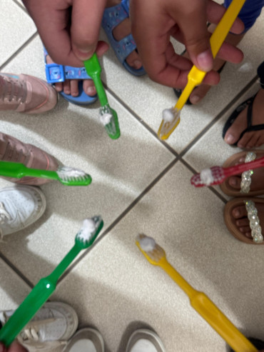 Foto 6: Saúde Bucal vai até as Escolas Municipais e particulares de Quatá