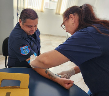 Foto 10: Campanha Novembro Azul: Saúde realiza exames em Funcionários Municipais