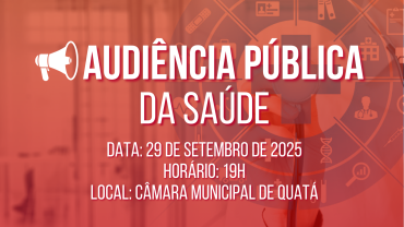Notícia Audiência Pública da Saúde 2025