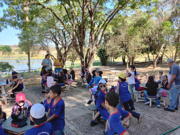 Foto 28: Alunos da Escola Orísia participam de ação educativa no Centro de Educação Ambiental de Paraguaçu Paulista
