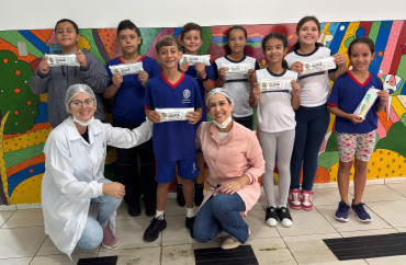 Foto 4: Saúde Bucal vai até as Escolas Municipais e particulares de Quatá