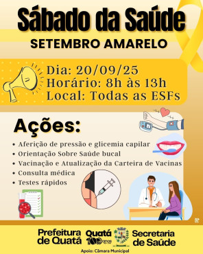 Foto 1: Dia 20/09/25 - das 8h às 13h