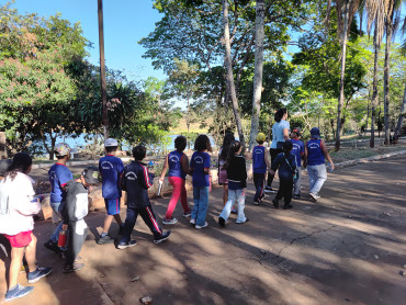 Foto 9: Alunos da Escola Orísia participam de ação educativa no Centro de Educação Ambiental de Paraguaçu Paulista