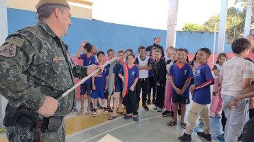 Foto 39: Palestra de conscientização sobre o combate ao tráfico de animais silvestres