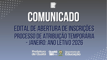 Edital de Abertura de Inscrições