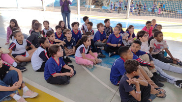 Foto 22: Palestra de conscientização sobre o combate ao tráfico de animais silvestres