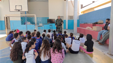 Foto 27: Palestra de conscientização sobre o combate ao tráfico de animais silvestres