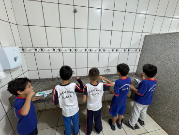 Foto 2: Saúde Bucal vai até as Escolas Municipais e particulares de Quatá