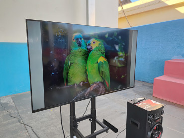 Foto 29: Palestra de conscientização sobre o combate ao tráfico de animais silvestres