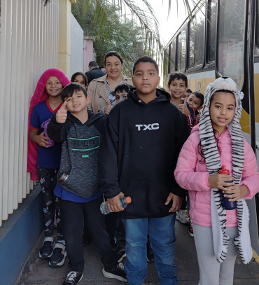 Foto 1: Alunos de Quatá visitam o Museu Índia Vanuíre em Tupã