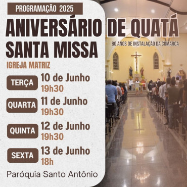 Foto 7: 13 DE JUNHO - ANIVERSÁRIO DE QUATÁ